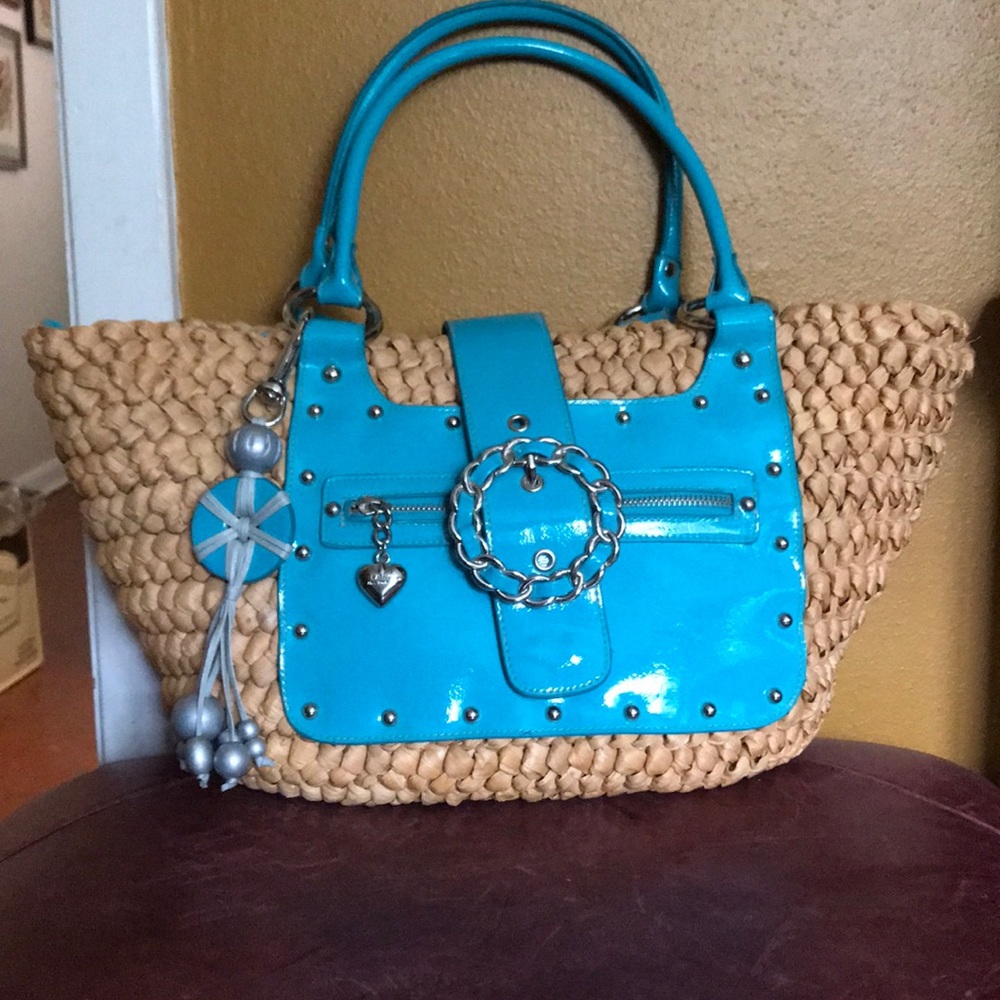 Kathy Van Zeeland Straw Purse